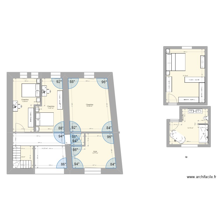 Etage 1 phil eme. Plan de 0 pièce et 0 m2