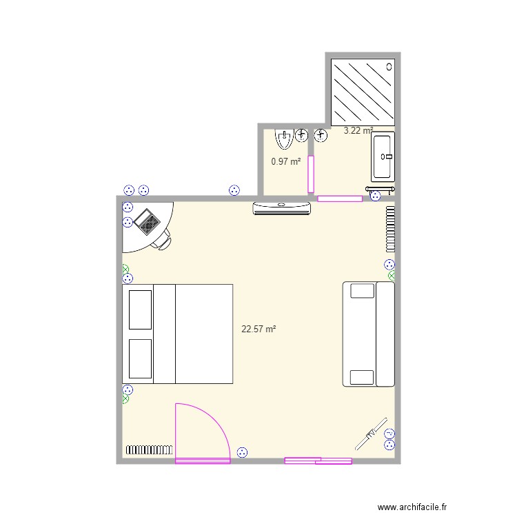 CHAMBRE 1. Plan de 0 pièce et 0 m2