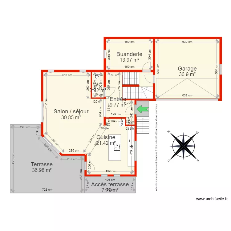 BI 5591 rdc c&ocirc;t&eacute;. Plan de 