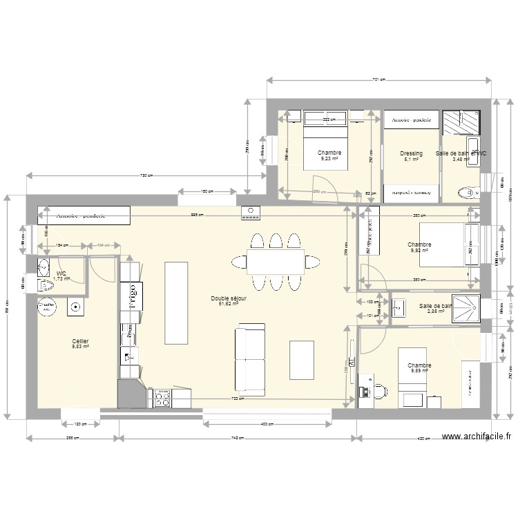 plan finaal. Plan de 9 pièces et 103 m2