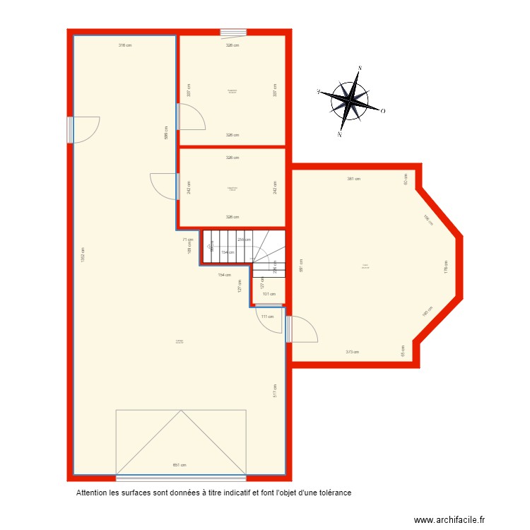 BI 3351 sous sol côté. Plan de 0 pièce et 0 m2