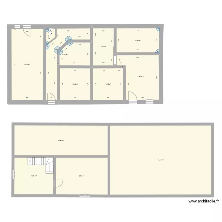 Rez-de-chauss&eacute;e. Plan de 