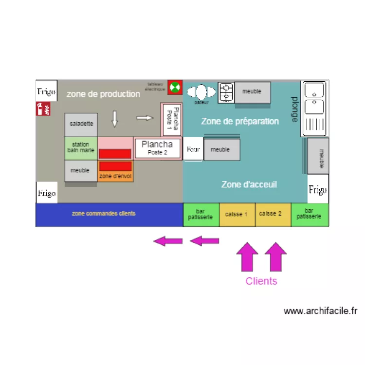 Mamie Galette Stand. Plan de 