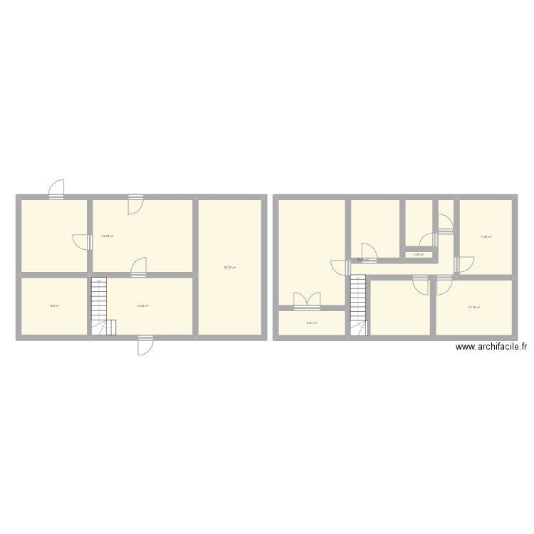 Maison initiale. Plan de 0 pièce et 0 m2