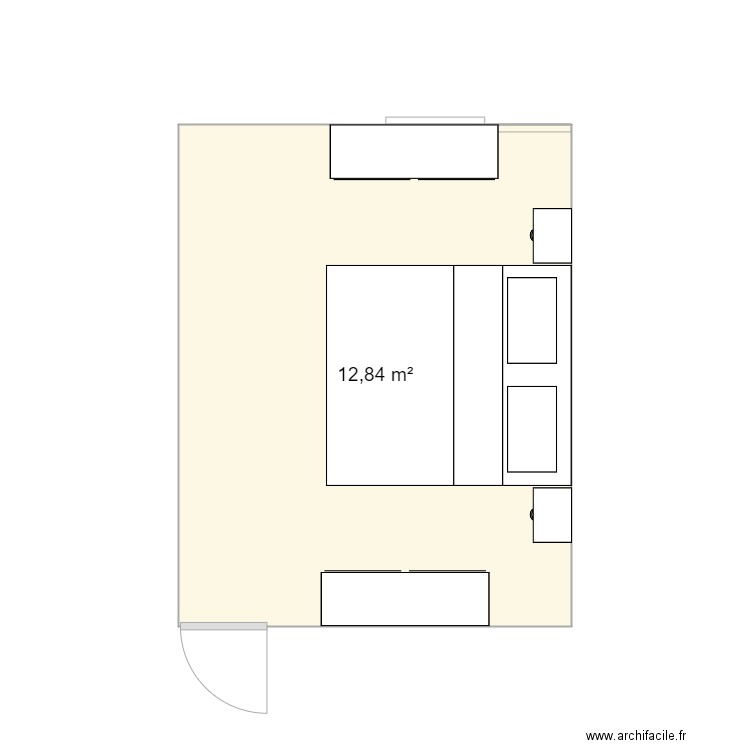 Chambre gauche. Plan de 0 pièce et 0 m2