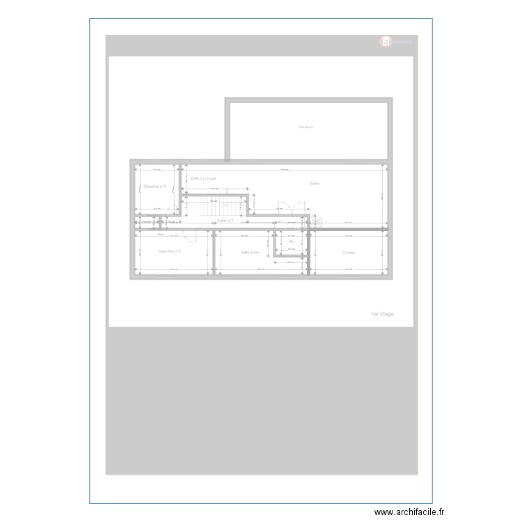 maison. Plan de 6 pièces et 78 m2