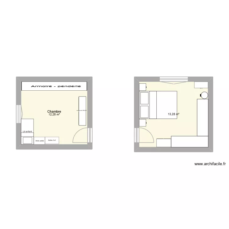 maison meilhan. Plan de 2  et 26 m²