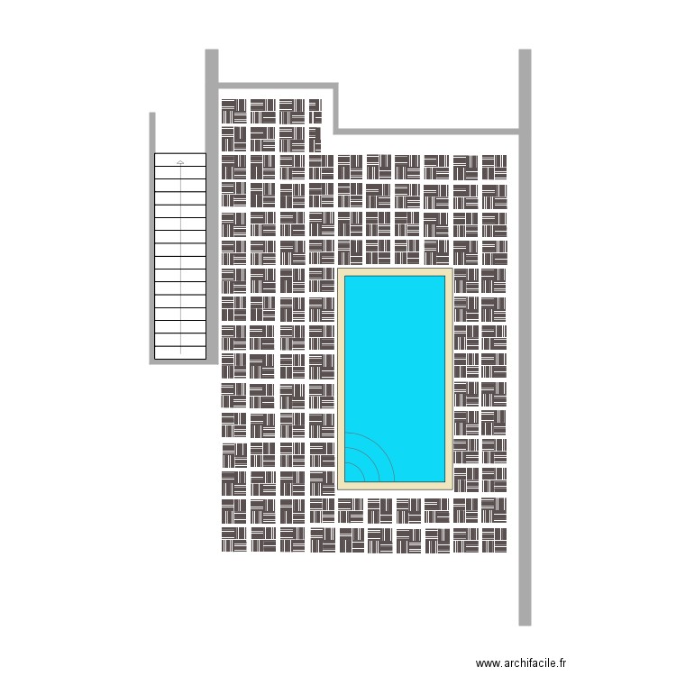 piscine. Plan de 0 pièce et 0 m2