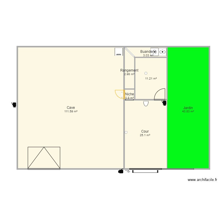 Cave . Plan de 0 pièce et 0 m2