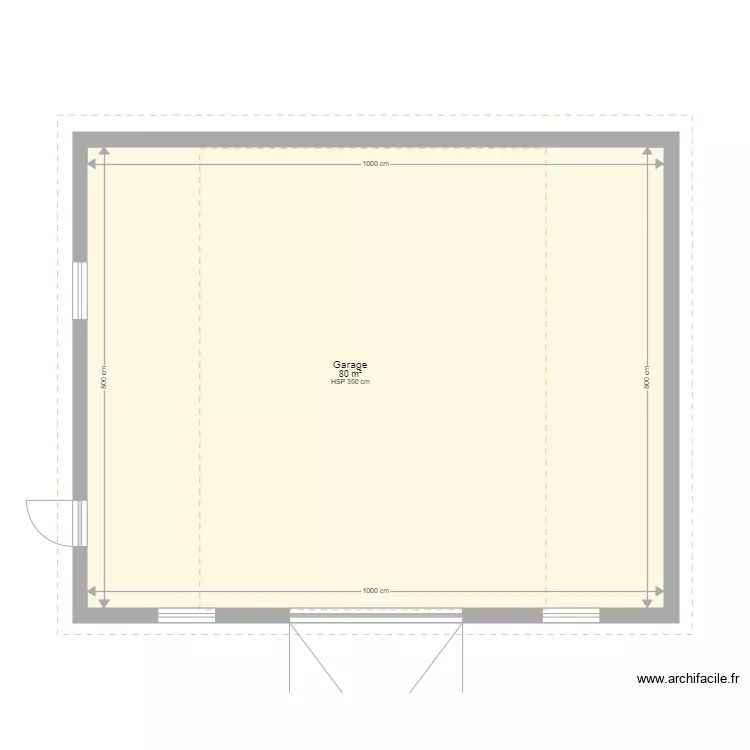 garage maison. Plan de 