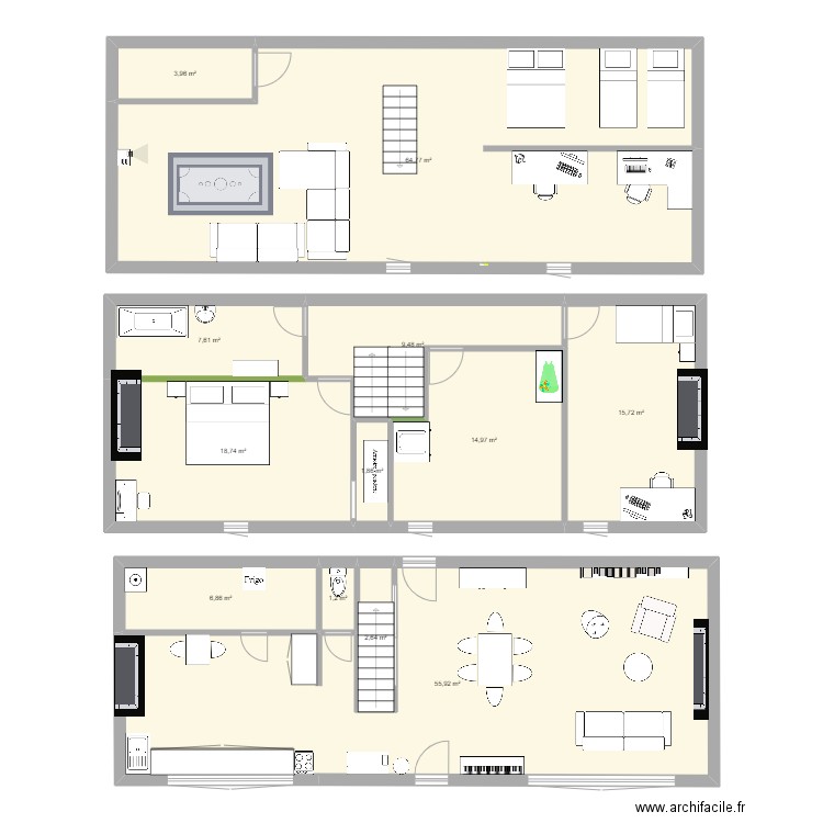 Maison. Plan de 0 pièce et 0 m2