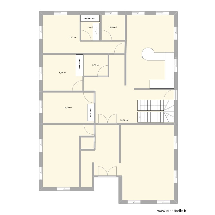 salle de bain 3. Plan de 7 pièces et 129 m2