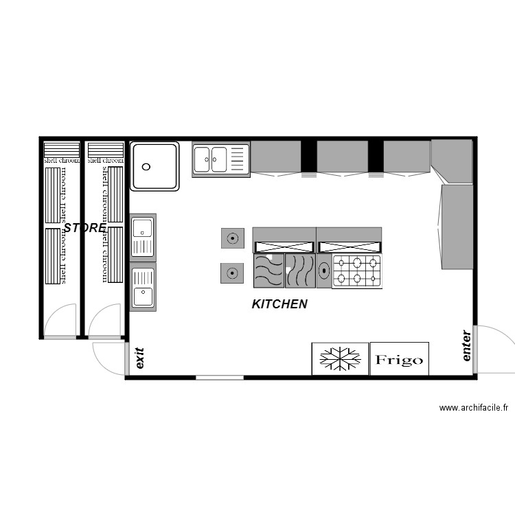 alae aljabri. Plan de 3 pièces et 62 m2