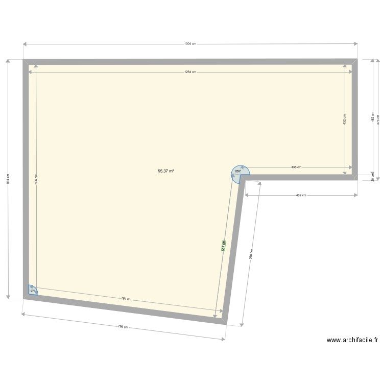 Plan Mondurand toit terrasse. Plan de 1 pièce et 95 m2