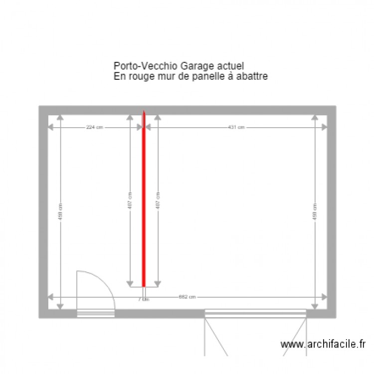 garage actuel. Plan de 0 pièce et 0 m2