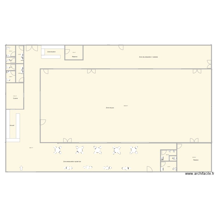 hangar. Plan de 0 pièce et 0 m2