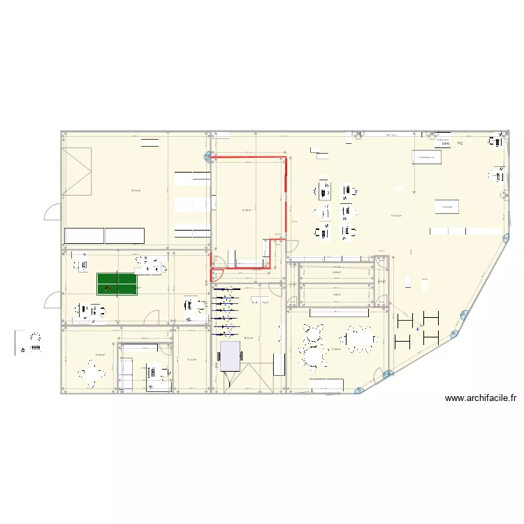 local VXX 12projet. Plan de 