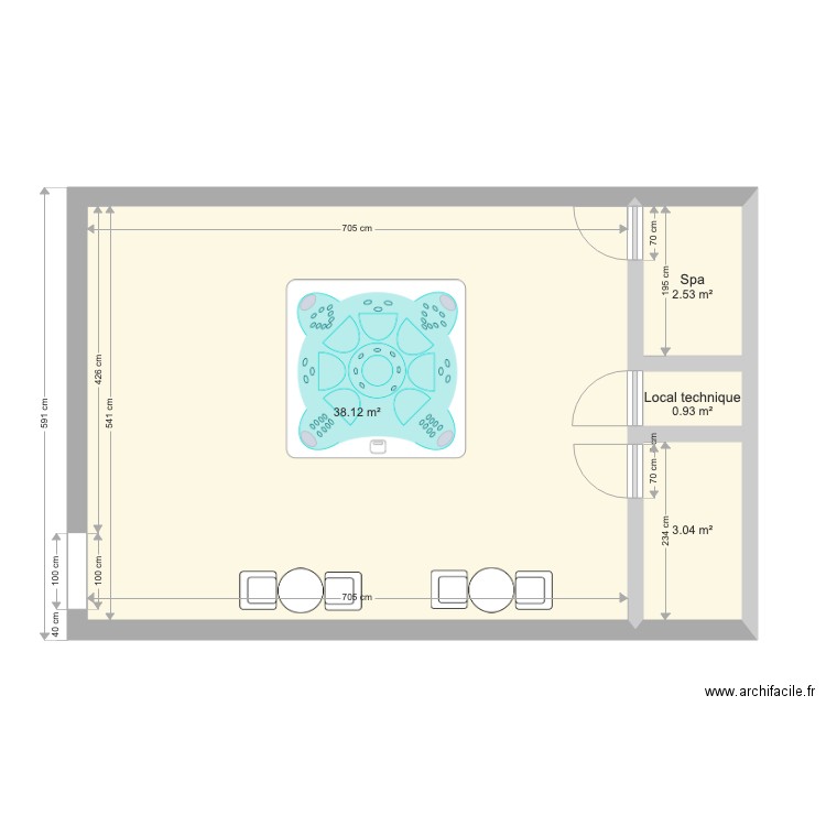 SPA. Plan de 0 pièce et 0 m2