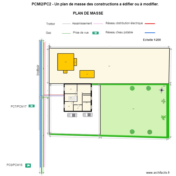 PLAN DE MASSE. Plan de 0 pièce et 0 m2