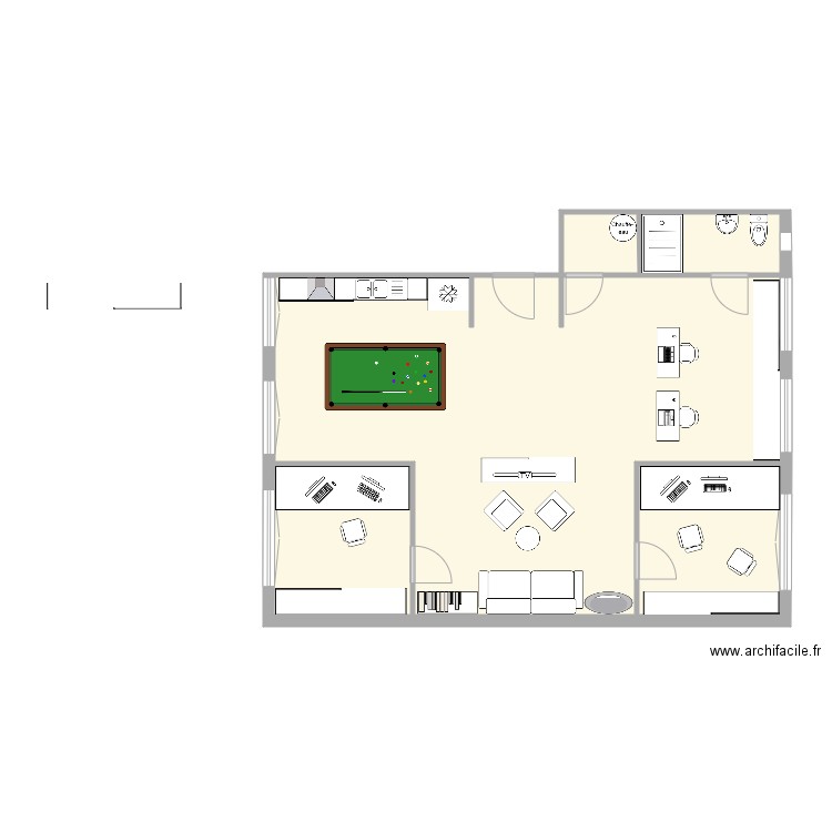 Métallos 2 Alternative. Plan de 5 pièces et 85 m2