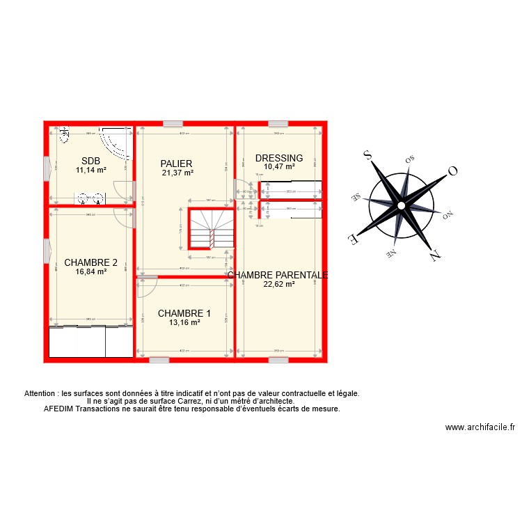 BI 7413 ETAGE PASCAL. Plan de 8 pièces et 102 m2