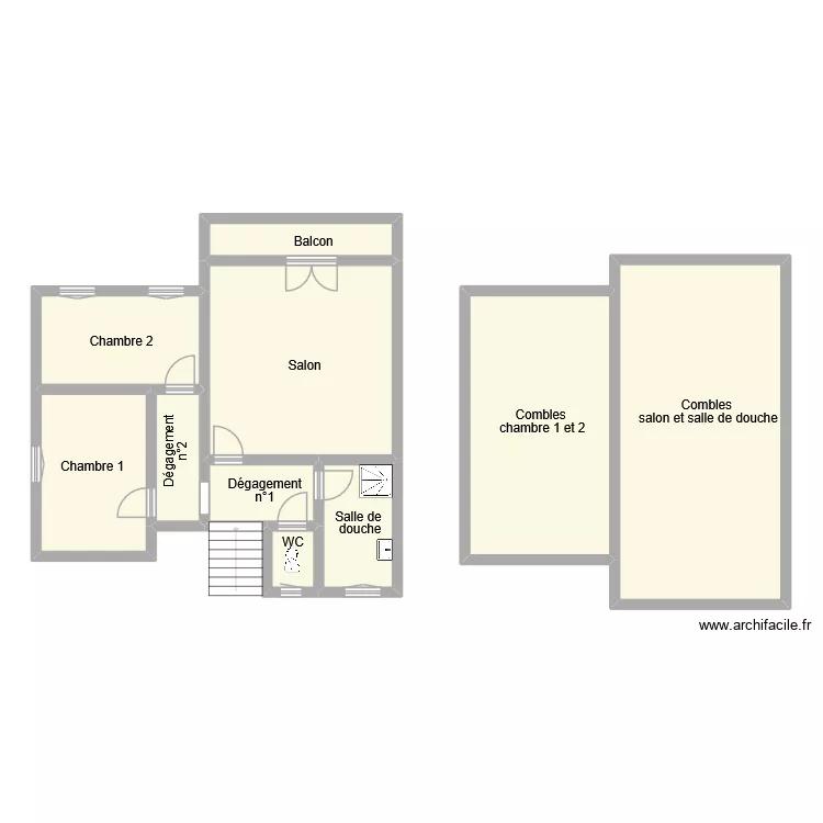 weston etage. Plan de 0 pièce et 0 m2