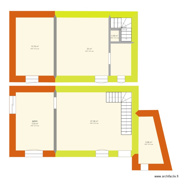 maisonette. Plan de 0 pièce et 0 m2