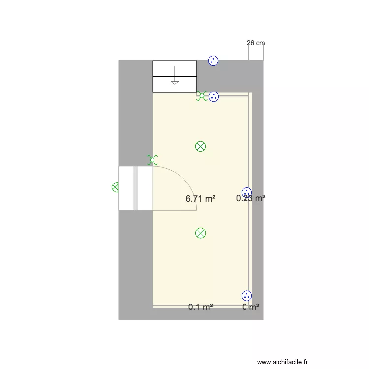 Entr&eacute;e maison locative . Plan de 