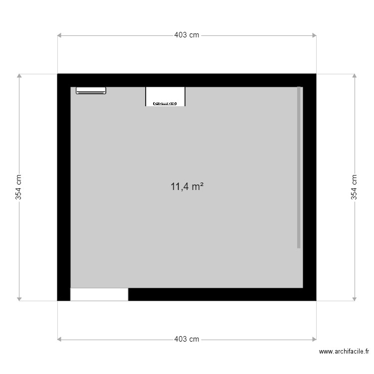 APPART SAINT LOUP. Plan de 1 pièce et 11 m2