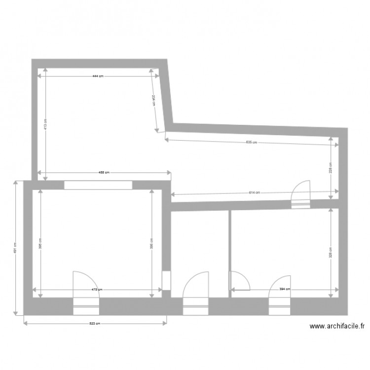 Beychac RDC murs porteurs . Plan de 0 pièce et 0 m2