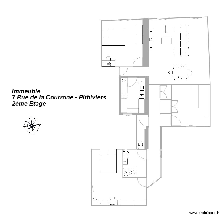 Appartement R2 Pithiviers Mobiliers. Plan de 0 pièce et 0 m2