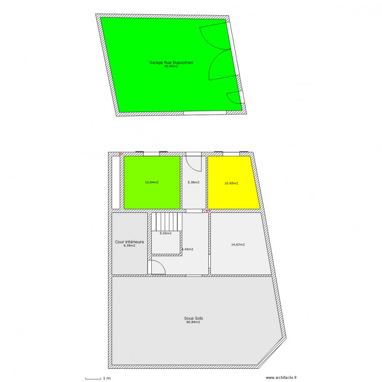 Gambetta 21 Niveau -1. Plan de 0 pièce et 0 m2