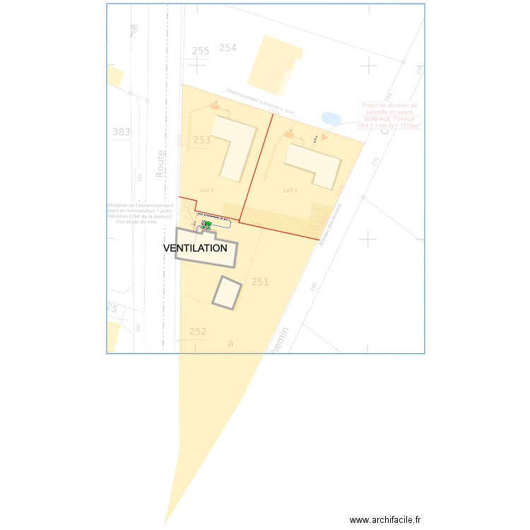 BERRUYER GEYSSANS 2. Plan de 2 pièces et 193 m2