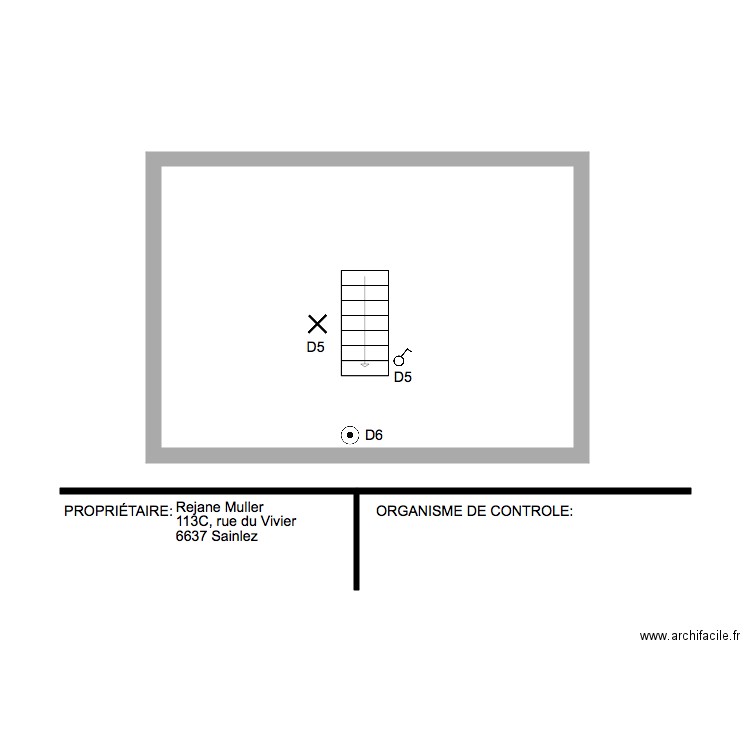 GRENIER MICHEL SAINLEZ. Plan de 1 pièce et 33 m2