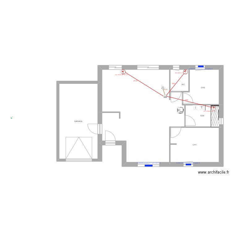 Logement 12 vmc. Plan de 6 pièces et 110 m2