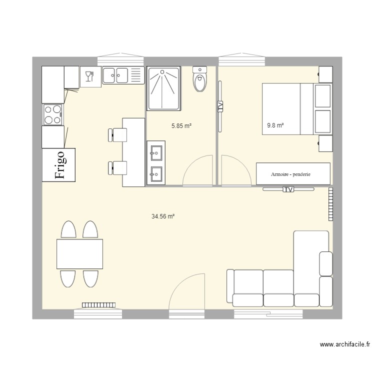 petite maison. Plan de 0 pièce et 0 m2