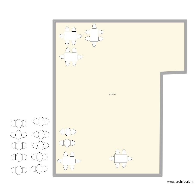 GINA 1. Plan de 1 pièce et 161 m2