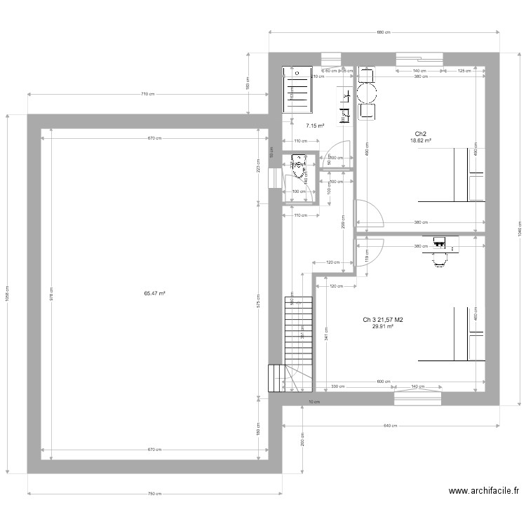 plan argenton etage s2 2. Plan de 0 pièce et 0 m2