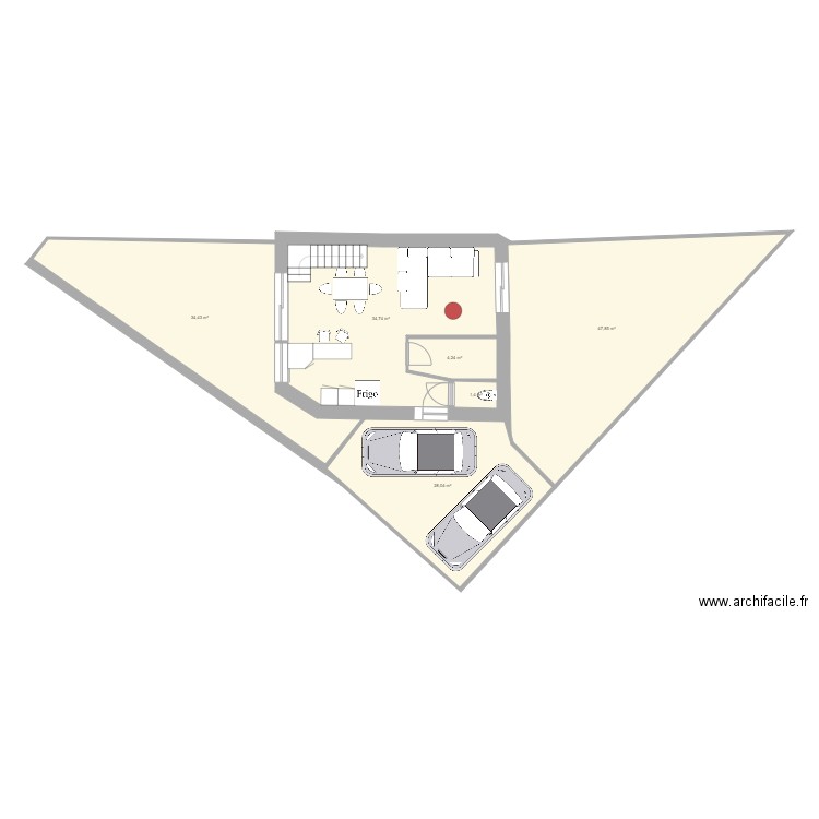 essai 5 gueriniere. Plan de 14 pièces et 301 m2