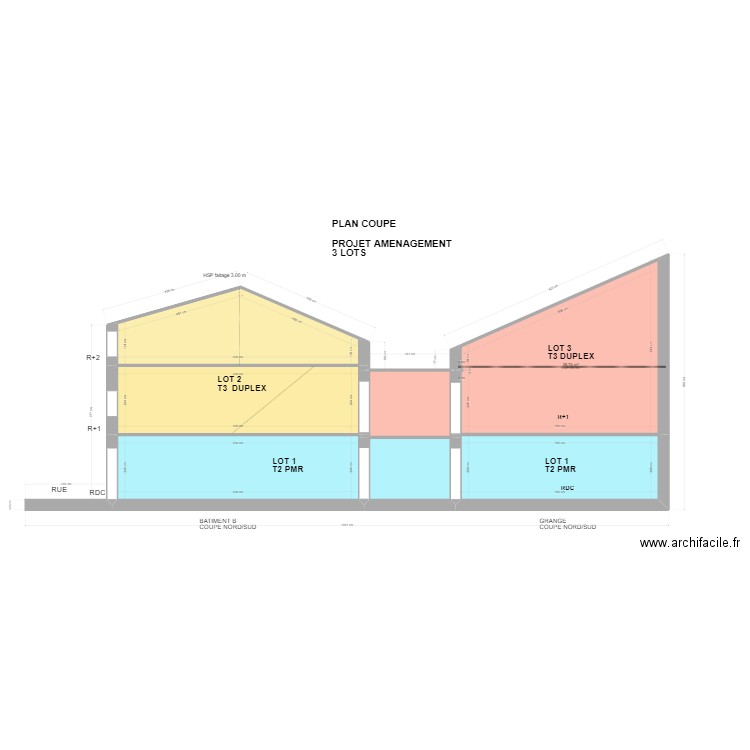 MAISSE. Plan de 62 pièces et 1130 m2