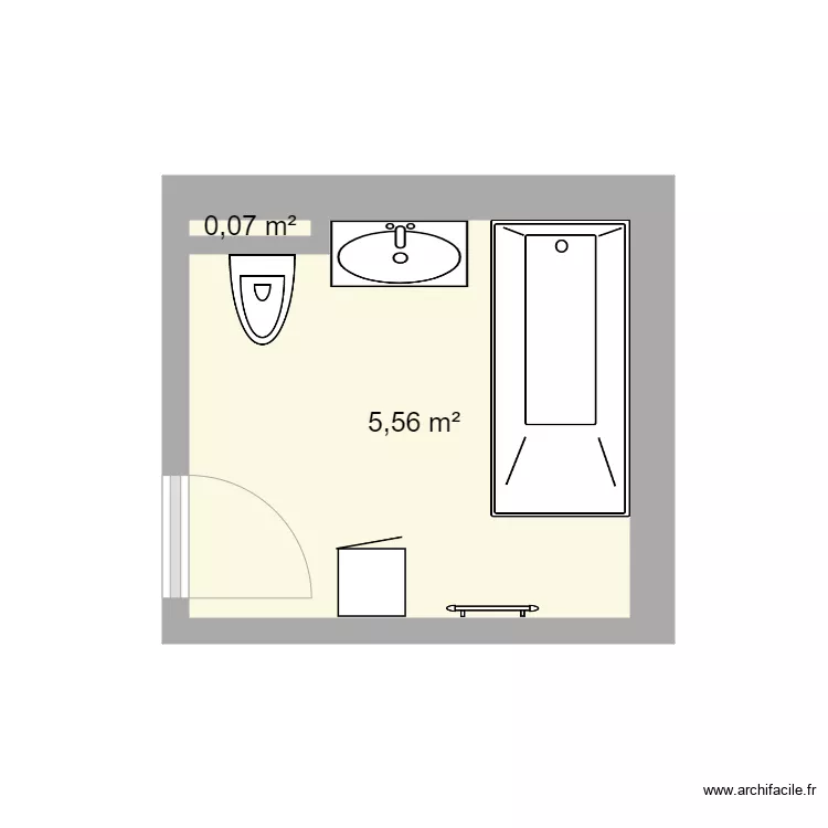 salle de bain Ber. Plan de 