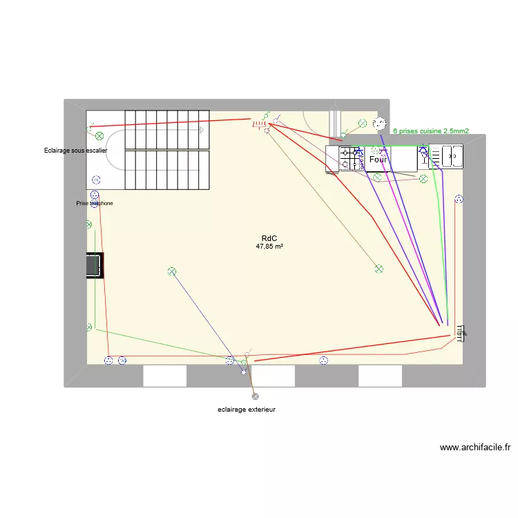 plan elec RDC. Plan de 