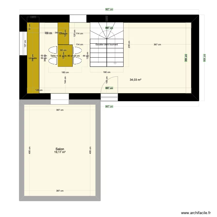 Pont l'Abb&eacute; P1. Plan de 