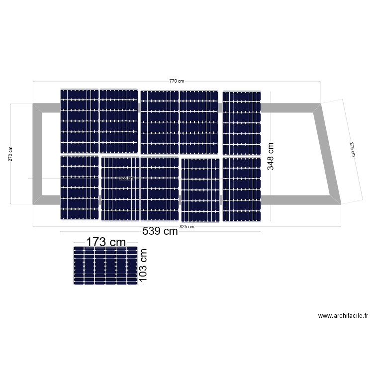 batiment piscine 1. Plan de 1 pièce et 17 m2