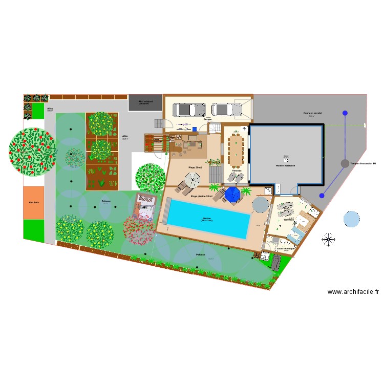 Projet ExtensionV3. Plan de 15 pièces et 461 m2