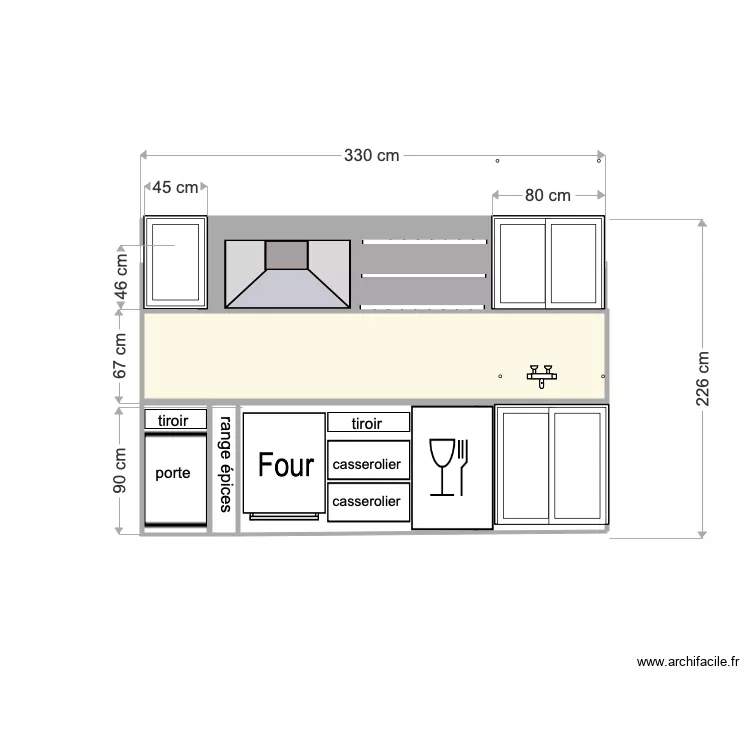 façade cuisine 2. Plan de façade cuisine 2. Plan de