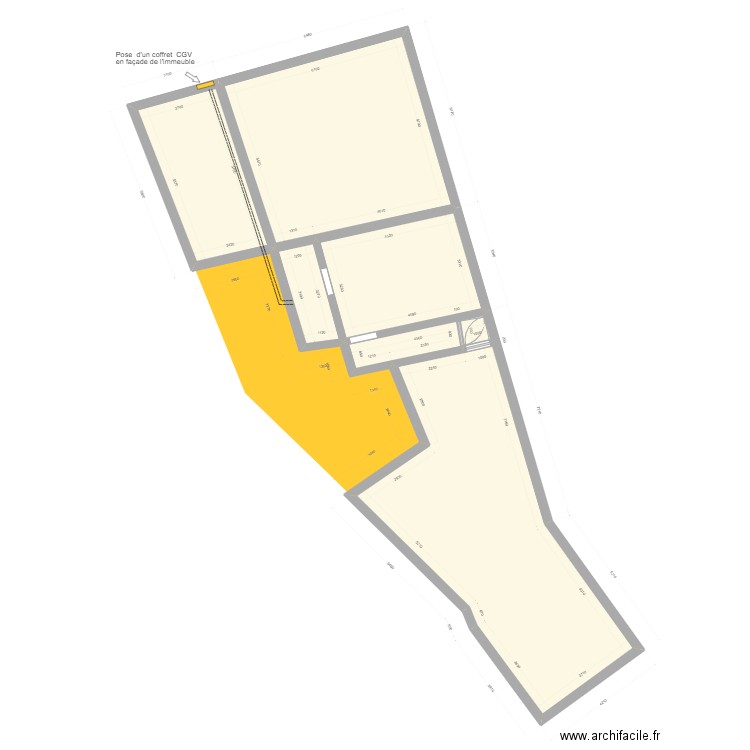 cadastre de Harnes RDC. Plan de 5 pièces et 117 m2