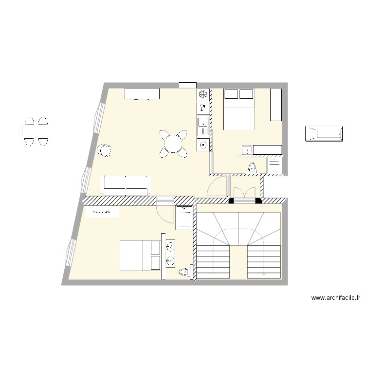 PLACE NATIONALE 3P. Plan de 0 pièce et 0 m2