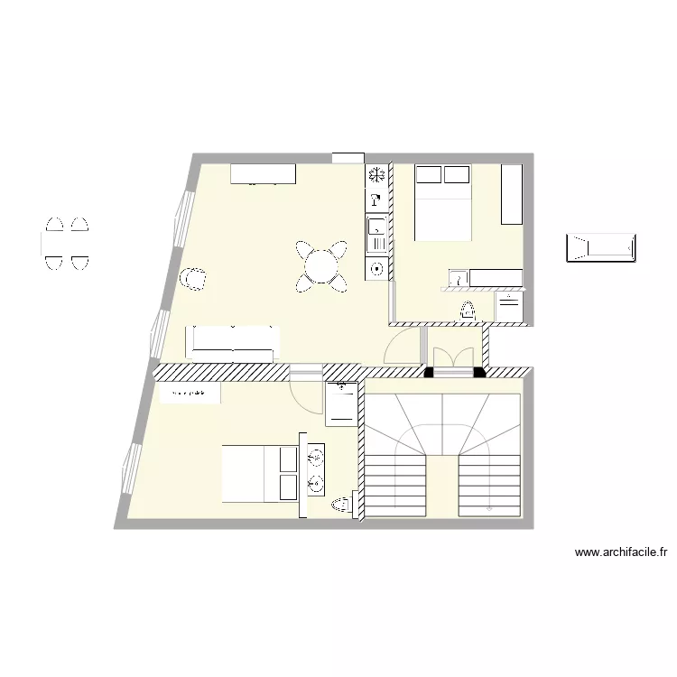PLACE NATIONALE 3P. Plan de 