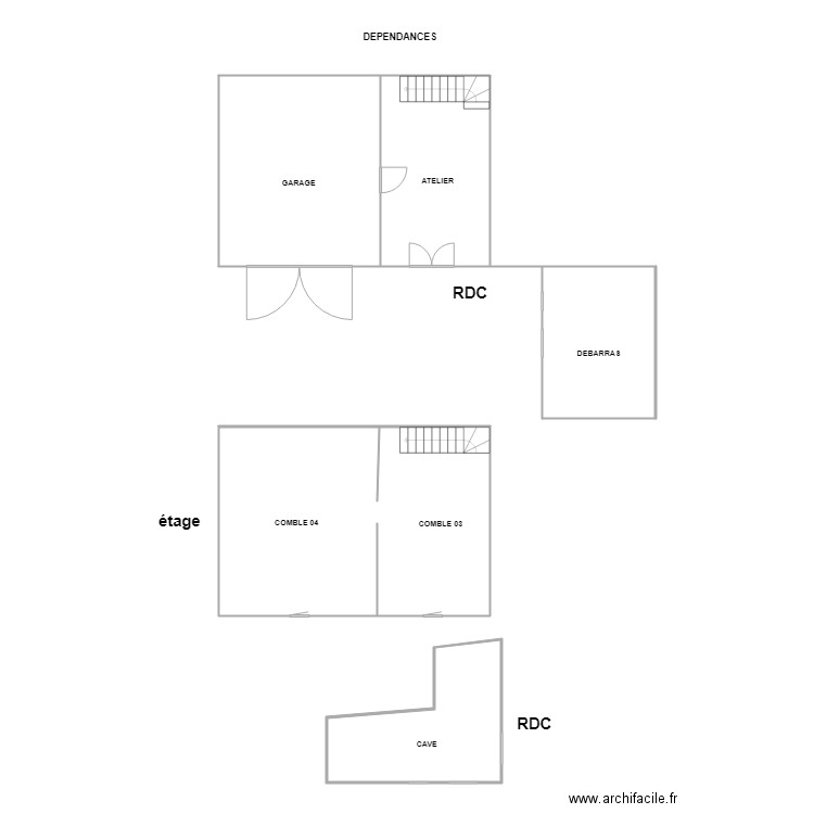 roy dependance am. Plan de 0 pièce et 0 m2